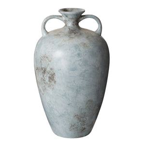 Atlas Mottled Starling Vase - Handcrafted Pale Blue Earthenware for Coastal-Inspired Home Decor Accents AC11485-01