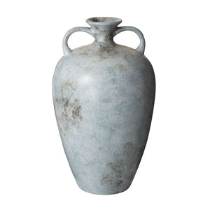 Atlas Mottled Starling Vase - Handcrafted Pale Blue Earthenware for Coastal-Inspired Home Decor Accents AC11485-01