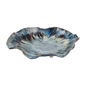 Atlas Mulry Charger - Handcrafted Prussian Blue Earthenware Plate for Unique Table Decor & Display AC11488-01
