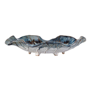Atlas Mulry Charger - Handcrafted Prussian Blue Earthenware Plate for Unique Table Decor & Display AC11488-01