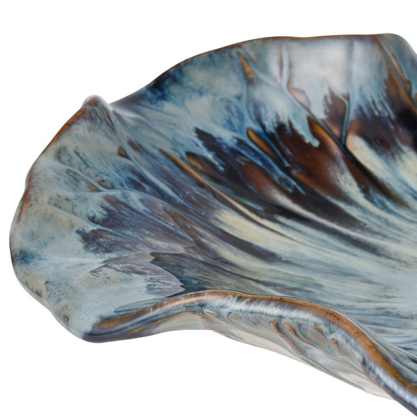 Atlas Mulry Charger - Handcrafted Prussian Blue Earthenware Plate for Unique Table Decor & Display AC11488-01