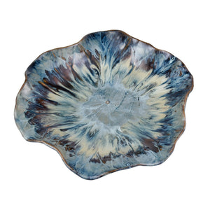 Atlas Mulry Charger - Handcrafted Prussian Blue Earthenware Plate for Unique Table Decor & Display AC11488-01