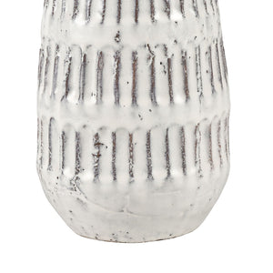 Atlas Muriel Large Earthenware Vase - Aged White Glazed Rustic Decor for Farmhouse & Coastal Interiors AC11491-01