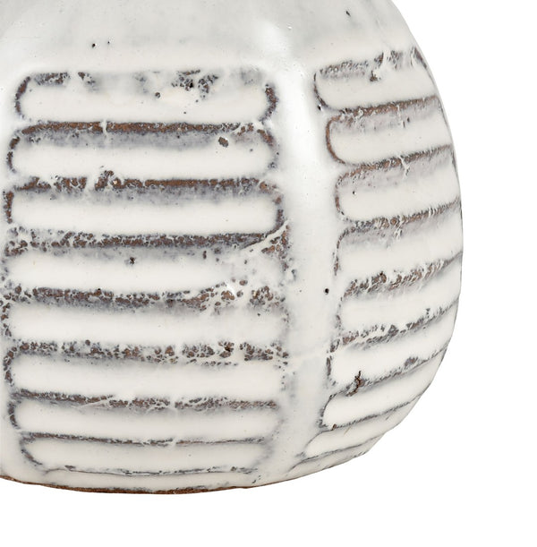 Atlas Muriel Vase - Charming Aged White Terracotta for Rustic Coastal Farmhouse Decor and Accents AC11492-01