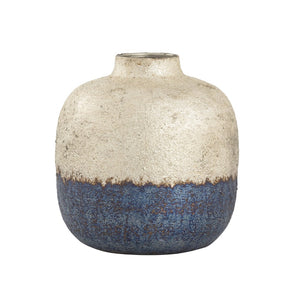 Atlas Neal Vase - Sculptural Metal Accent with Vintage Character for Modern and Eclectic Interiors Large Silver AC11495-02