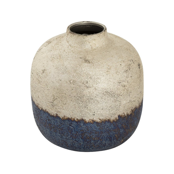 Atlas Neal Vase - Sculptural Metal Accent with Vintage Character for Modern and Eclectic Interiors Large Silver AC11495-02