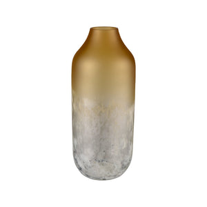 Atlas Nealon Vase - Artisan-Crafted Glass Accent in Yellow Ochre with Unique Speckled Design for Home Decor Small Ochre AC11497-01