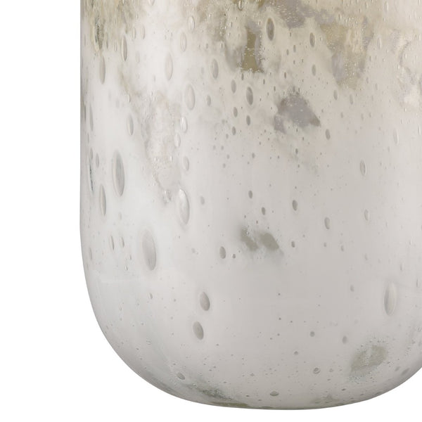 Atlas Nealon Vase - Artisan-Crafted Glass Accent in Yellow Ochre with Unique Speckled Design for Home Decor Small Ochre AC11497-01