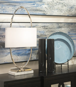 Atlas Nelson Tray Set of 2 - Stylish Light Blue Enamel Nesting Trays for Elegant Tabletop Organization AC11498-01S