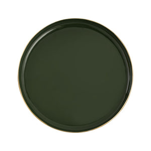 Atlas Nelson Tray Set of 2 - Dark Green Enamel Nesting Trays for Elegant Tabletop & Versatile Display AC11498-02S