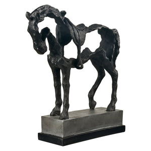Atlas Noble Sculpture - Timeless Aged Black Horse Accent for Elegant Home Decor & Stylish Displays AC11499-01
