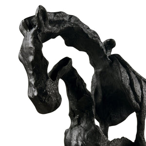 Atlas Noble Sculpture - Timeless Aged Black Horse Accent for Elegant Home Decor & Stylish Displays AC11499-01