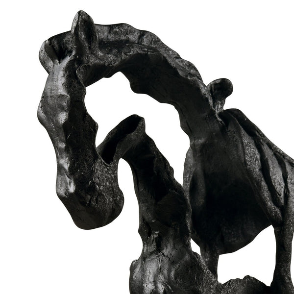 Atlas Noble Sculpture - Timeless Aged Black Horse Accent for Elegant Home Decor & Stylish Displays AC11499-01
