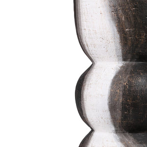 Atlas Noma Vase - Artisanal Terracotta Statement Piece with Unique Wavy Design for Elegant Home Décor Large Dark Brown AC11500-01