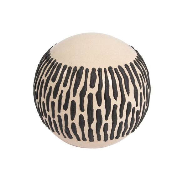 Atlas Ofelia Orb - Elegant Two-Tone Ceramic Accent with Textured Motif for Modern Home Decor Charm AC11508-01