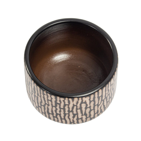 Atlas Ofelia Planter - Small Black Ceramic Accent for Succulents, Stylish Home Decor, and Modern Spaces AC11509-01