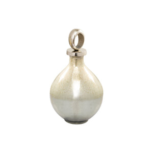 Atlas Opal Ring Decorative Bottle – Elegant Ombre Mercury-Glass with Polished Nickel Accents for Home Decor Medium AC11512-01