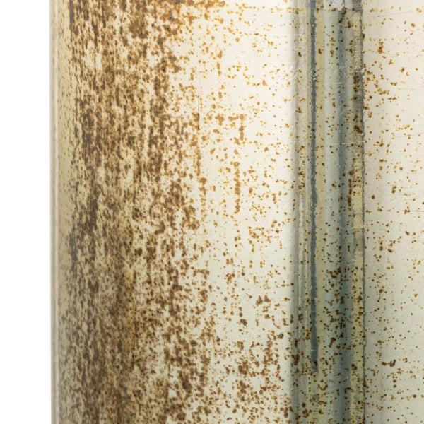 Atlas Opal Vase - Modern Ombre Mercury Glass Centerpiece with Polished Metal Accents for Elegant Décor Large AC11513-02