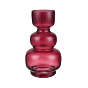 Atlas Oria Vase - Sculptural Glass Masterpiece in Deep Merlot Hue for Stunning Home Décor Accents Large AC11516-01