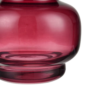 Atlas Oria Vase - Sculptural Glass Masterpiece in Deep Merlot Hue for Stunning Home Décor Accents Large AC11516-01