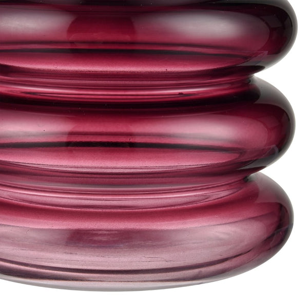 Atlas Oria Vase - Sculptural Glass Masterpiece in Deep Merlot Hue for Stunning Home Décor Accents Small AC11517-01