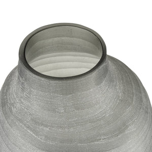 Atlas Otto Vase - Elegant Frosted Glass Sculpture for Coastal and Minimalist Home Decor Centerpieces Large AC11519-01