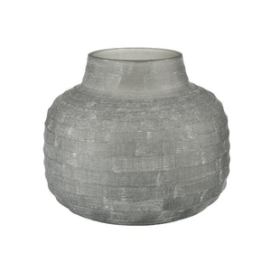 Atlas Otto Vase - Elegant Frosted Glass Sculpture for Coastal and Minimalist Home Decor Centerpieces Small AC11520-01