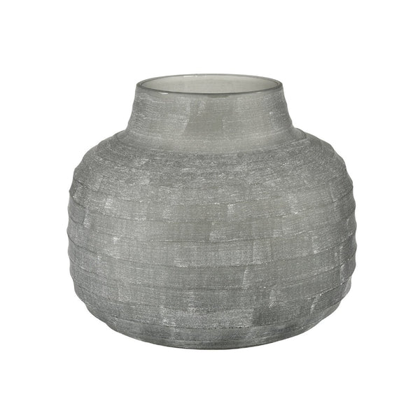 Atlas Otto Vase - Elegant Frosted Glass Sculpture for Coastal and Minimalist Home Decor Centerpieces Small AC11520-01