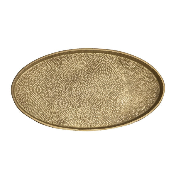Atlas Oval Pebble Tray Set of 2 - Elegant Brass Nesting Trays for Stylish Organization & Décor AC11522-02S