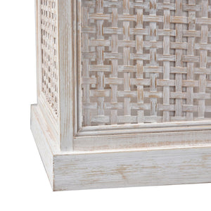 Atlas Paley Lantern Set of 2 - Weathered White Rustic Charm for Home Décor and Ambient Lighting AC11523-01S