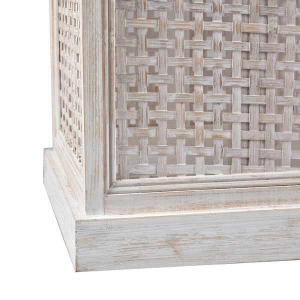 Atlas Paley Lantern Set of 2 - Weathered White Rustic Charm for Home Décor and Ambient Lighting AC11523-01S