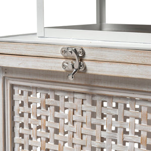 Atlas Paley Lantern Set of 2 - Weathered White Rustic Charm for Home Décor and Ambient Lighting AC11523-01S