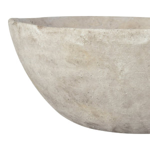 Atlas Pantheon Bowl - Timeless Aged White Centerpiece for Home Decor, Display Arrangements & More AC11525-01
