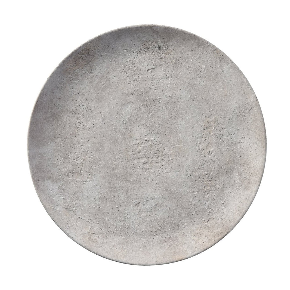 Atlas Pantheon Charger - Timeless Aged White Decorative Plate for Elegant Tabletop & Mantel Displays AC11526-01