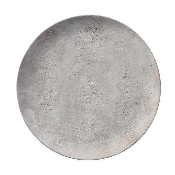Atlas Pantheon Charger - Timeless Aged White Decorative Plate for Elegant Tabletop & Mantel Displays AC11526-01