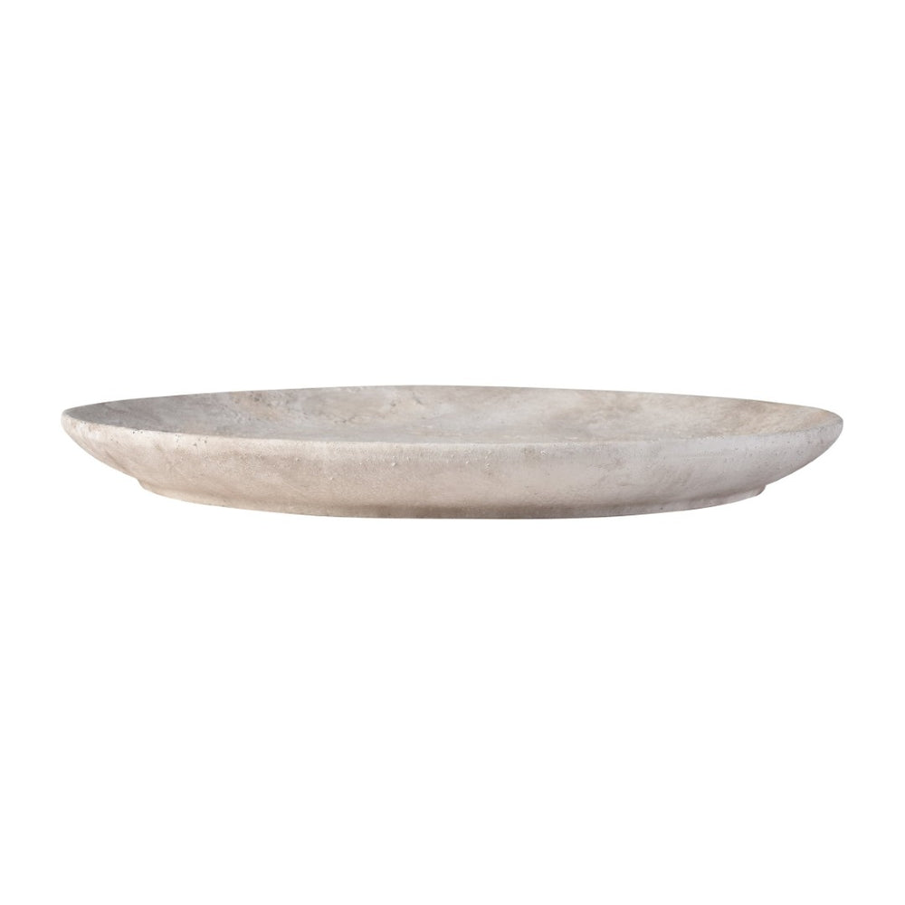 Atlas Pantheon Charger - Timeless Aged White Decorative Plate for Elegant Tabletop & Mantel Displays AC11526-01