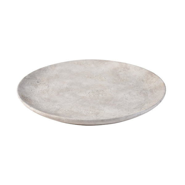 Atlas Pantheon Charger - Timeless Aged White Decorative Plate for Elegant Tabletop & Mantel Displays AC11526-01