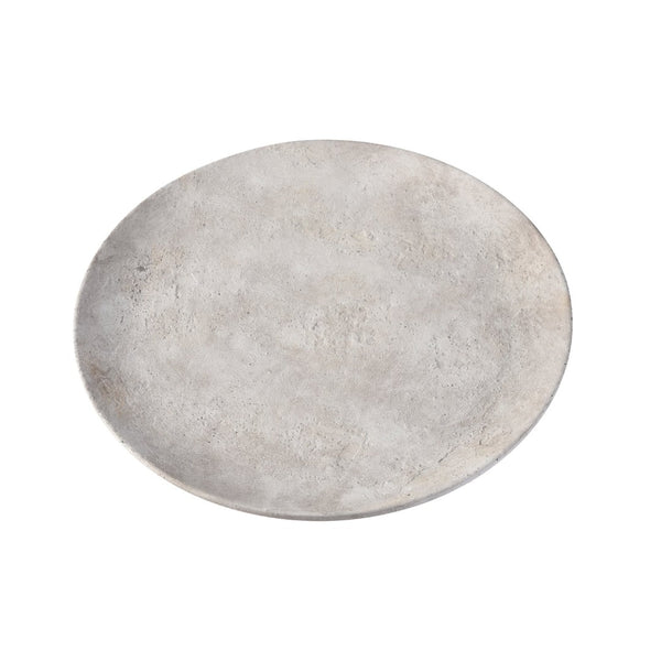 Atlas Pantheon Charger - Timeless Aged White Decorative Plate for Elegant Tabletop & Mantel Displays AC11526-01