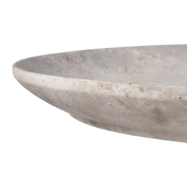 Atlas Pantheon Charger - Timeless Aged White Decorative Plate for Elegant Tabletop & Mantel Displays AC11526-01