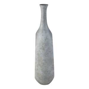 Atlas Parga Decorative Bottle - Oversized Sculptural Accent with Textured Faux Concrete Finish for Indoors Extra Large Gray AC11527-01