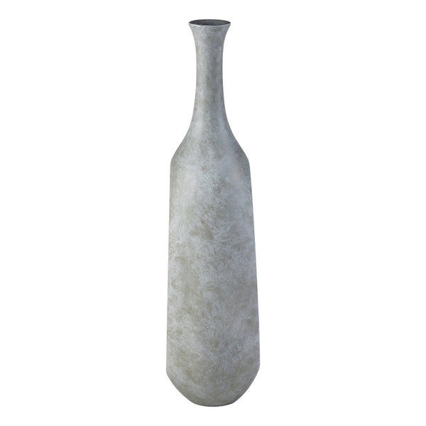 Atlas Parga Decorative Bottle - Oversized Sculptural Accent with Textured Faux Concrete Finish for Indoors Extra Large Gray AC11527-01