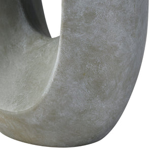 Atlas Parga Decorative Bottle - Oversized Sculptural Accent with Textured Faux Concrete Finish for Indoors Extra Large Gray AC11527-01
