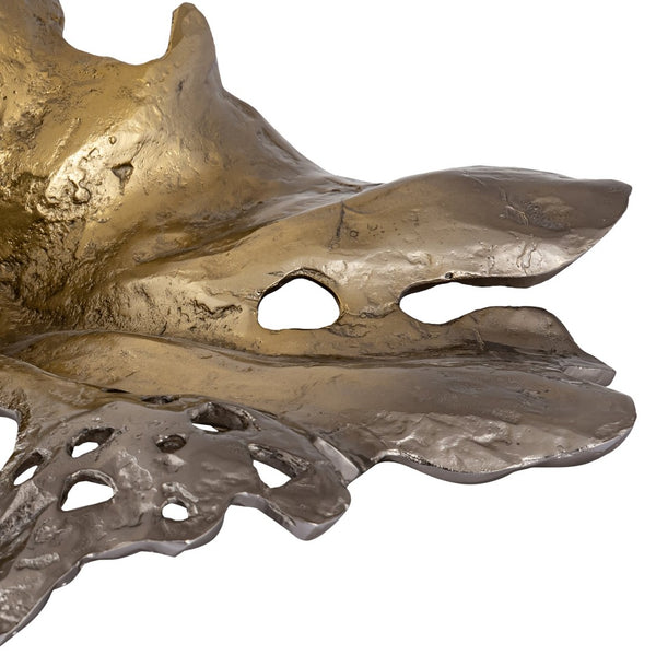Atlas Parl Leaf Object - Contemporary Gold Ombre Metal Sculpture for Modern Home Decor & Accents AC11529-01