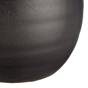 Atlas Pavit Vase – Sculptural Matte Black Earthenware for Modern Decor, Perfect for Dried Botanicals Small AC11531-01