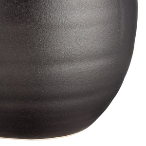 Atlas Pavit Vase – Sculptural Matte Black Earthenware for Modern Decor, Perfect for Dried Botanicals Large AC11531-02