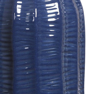 Atlas Philip Elegant Deep Indigo Earthenware Vase - Sculptural Décor for Contemporary & Coastal Interiors AC11536-01