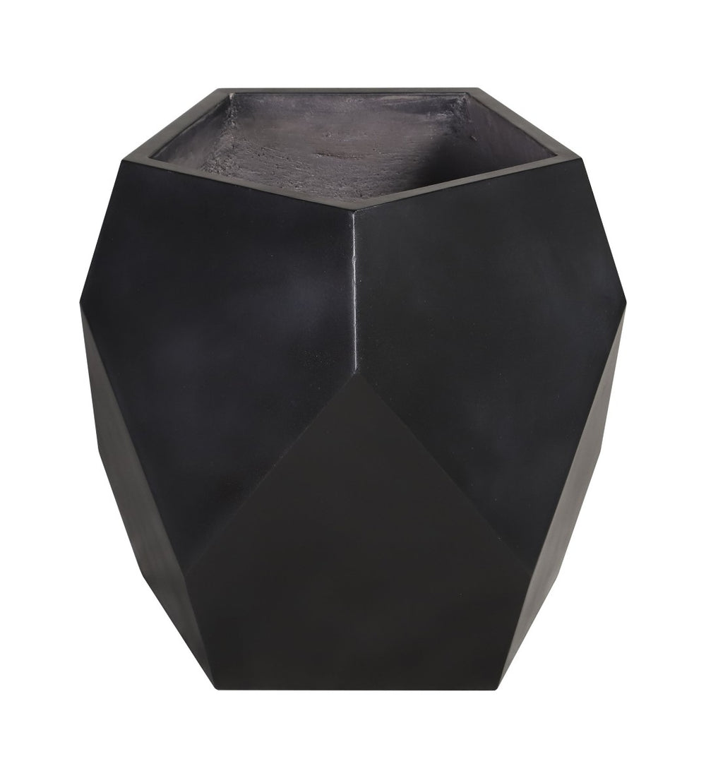 Atlas Polygon Planter - Modern Matte Black Concrete Planter for Indoor/Outdoor Large Plants & Decor AC11538-01