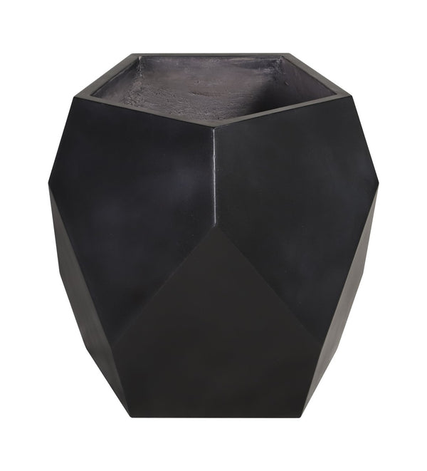 Atlas Polygon Planter - Modern Matte Black Concrete Planter for Indoor/Outdoor Large Plants & Decor AC11538-01