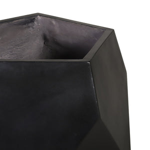 Atlas Polygon Planter - Modern Matte Black Concrete Planter for Indoor/Outdoor Large Plants & Decor AC11538-01