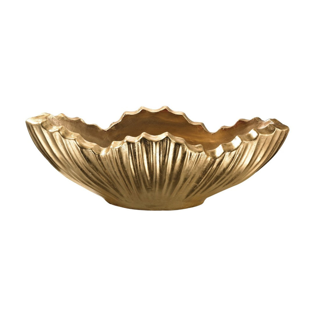 Atlas Poppy Sculptural Centerpiece Bowl in Radiant Gold Leaf – Elegant Decorative Accessory for Any Space AC11539-01